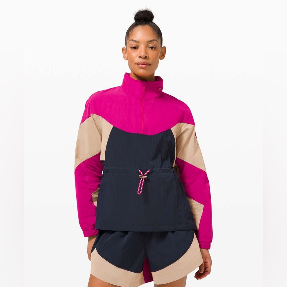 Lululemon‎ Evergreen Anorak Ripened Raspberry / Cafe Au Lait / True Navy